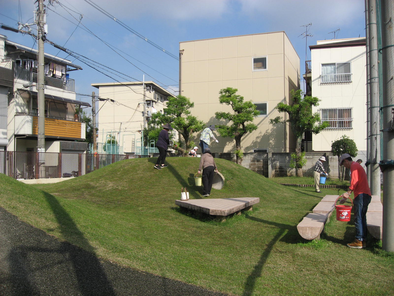 4. 目土入れ作業